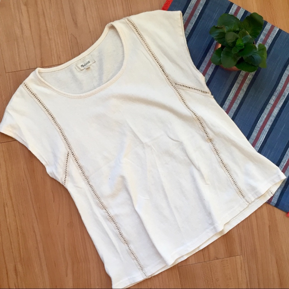 Madewell top with cute eyelet detail